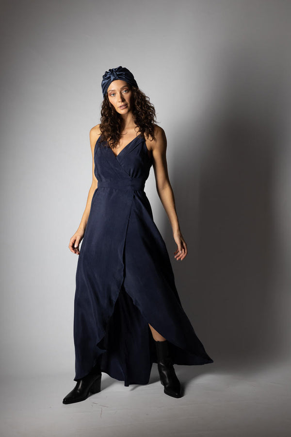 Wrap Asymmetrical Dress – JustSilk.com